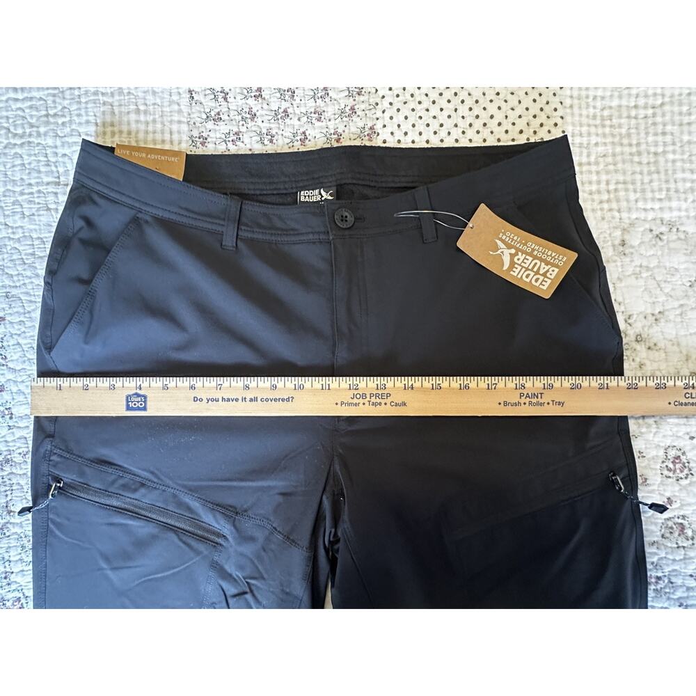 Eddie Bauer Flexion Fleece Lined 2.0 Pants Women's Size 14 Black NEW - Picture 14 of 16